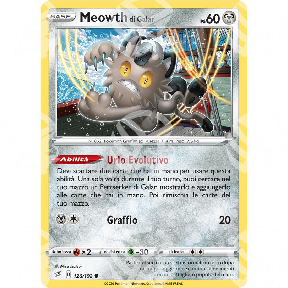 Fragore Ribelle - Galarian Meowth - 126/192 - Warcard - Fragore Ribelle - Galarian Meowth - 126/192 i prezzi più bassi sul mercato, solo da www.warcardshop.com! Carte singole, box, buste e mazzi.