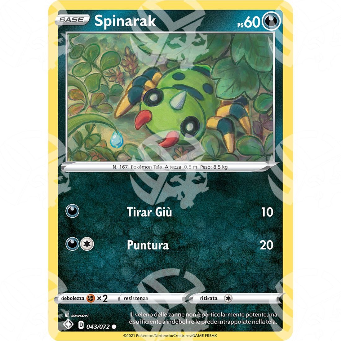 Destino Splendente - Spinarak - 043/072 - Warcard - Destino Splendente - Spinarak - 043/072 i prezzi più bassi sul mercato, solo da www.warcardshop.com! Carte singole, box, buste e mazzi.