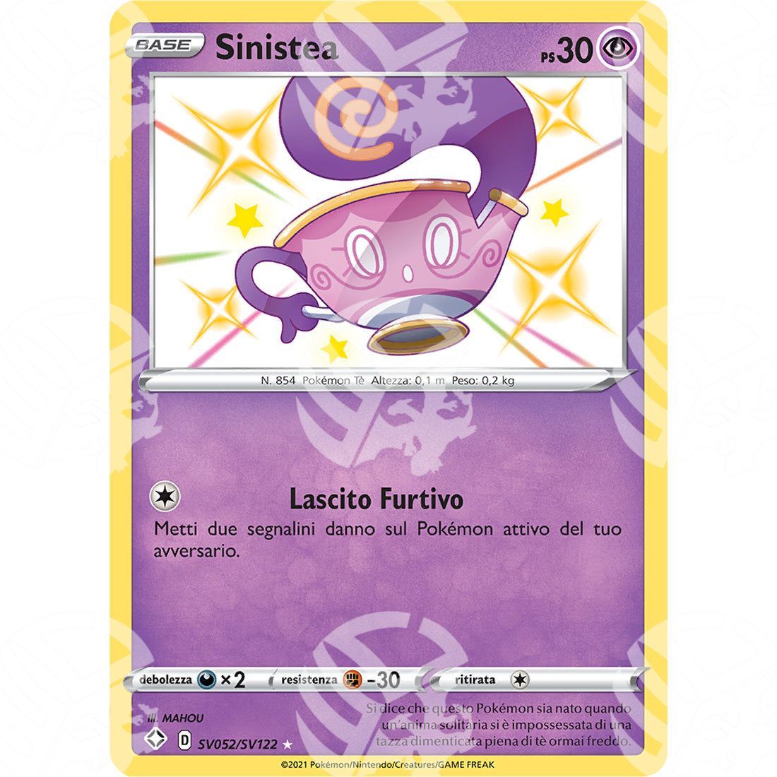 Destino Splendente - Sinistea - Rare Shiny | SV52 - Warcard - Destino Splendente - Sinistea - Rare Shiny | SV52 i prezzi più bassi sul mercato, solo da www.warcardshop.com! Carte singole, box, buste e mazzi.