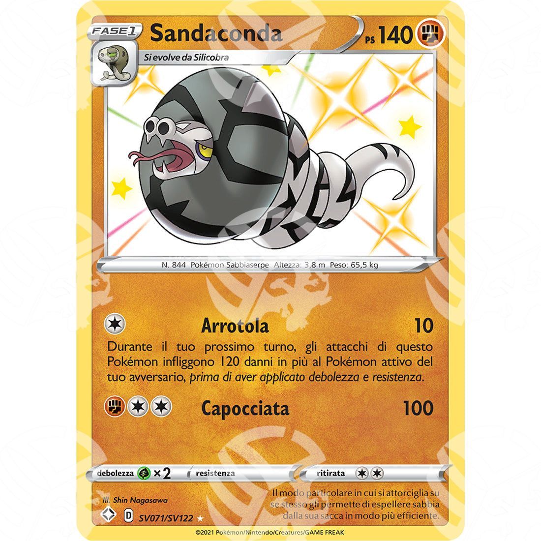 Destino Splendente - Sandaconda - Rare Shiny | SV71 - Warcard - Destino Splendente - Sandaconda - Rare Shiny | SV71 i prezzi più bassi sul mercato, solo da www.warcardshop.com! Carte singole, box, buste e mazzi.