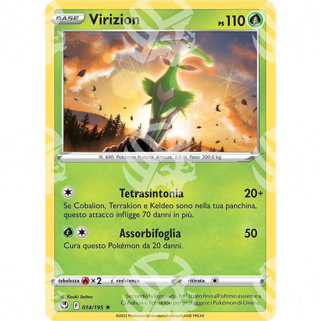 Tempesta Argentata - Virizion - 014/195 - Warcard - Tempesta Argentata - Virizion - 014/195 i prezzi più bassi sul mercato, solo da www.warcardshop.com! Carte singole, box, buste e mazzi.