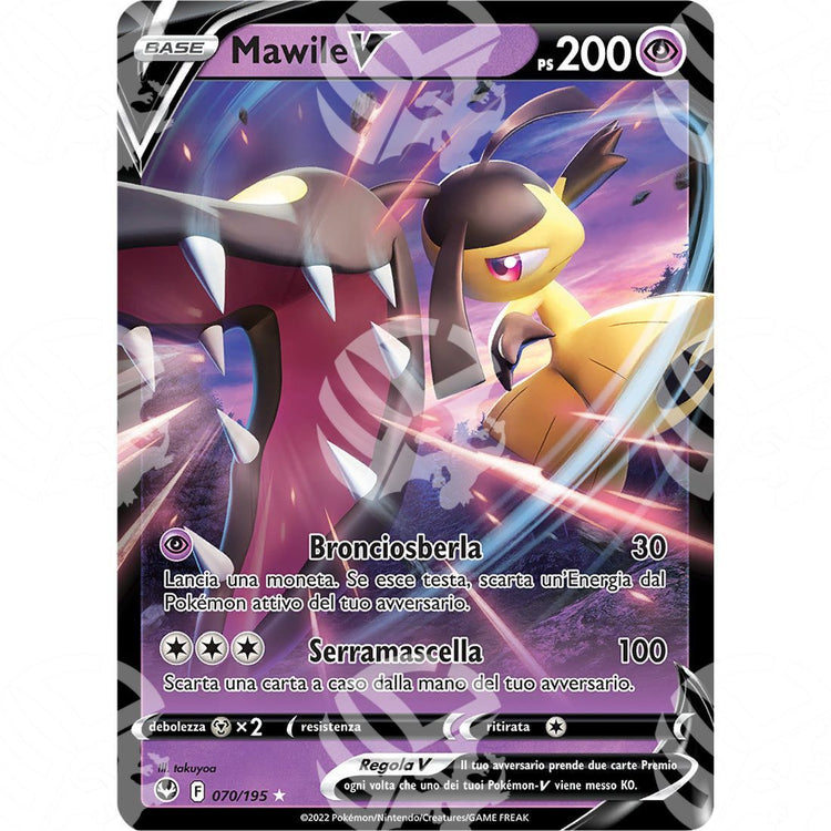 Tempesta Argentata - Mawile V - Ultra Rare 070/195 - Warcard - Tempesta Argentata - Mawile V - Ultra Rare 070/195 i prezzi più bassi sul mercato, solo da www.warcardshop.com! Carte singole, box, buste e mazzi.