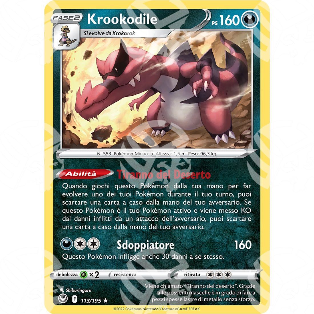 Tempesta Argentata - Krookodile - Holo Rare 113/195 - Warcard - Tempesta Argentata - Krookodile - Holo Rare 113/195 i prezzi più bassi sul mercato, solo da www.warcardshop.com! Carte singole, box, buste e mazzi.