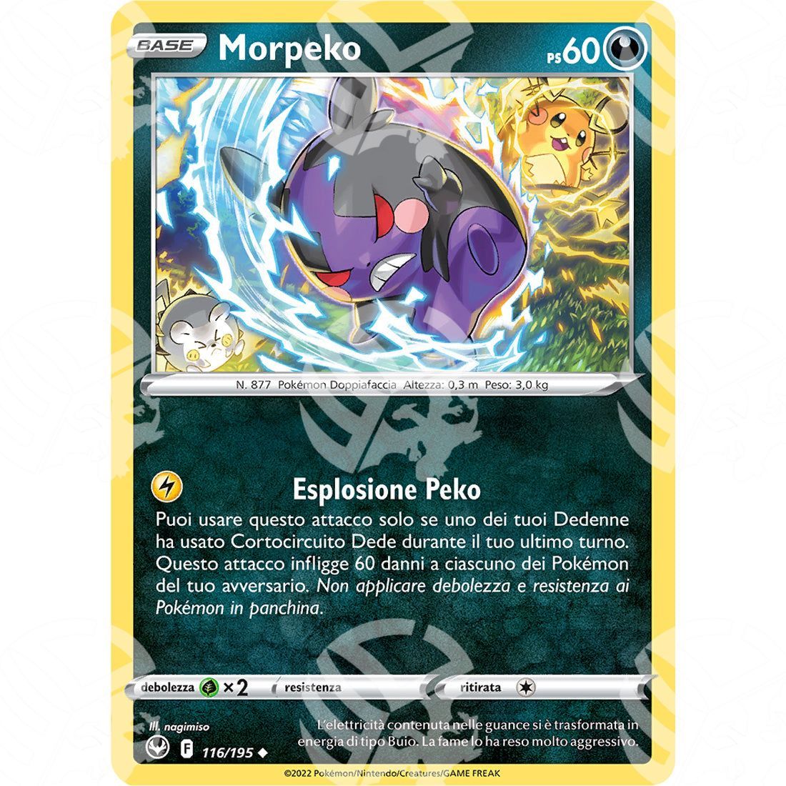 Tempesta Argentata - Morpeko - 116/195 - Warcard - Tempesta Argentata - Morpeko - 116/195 i prezzi più bassi sul mercato, solo da www.warcardshop.com! Carte singole, box, buste e mazzi.