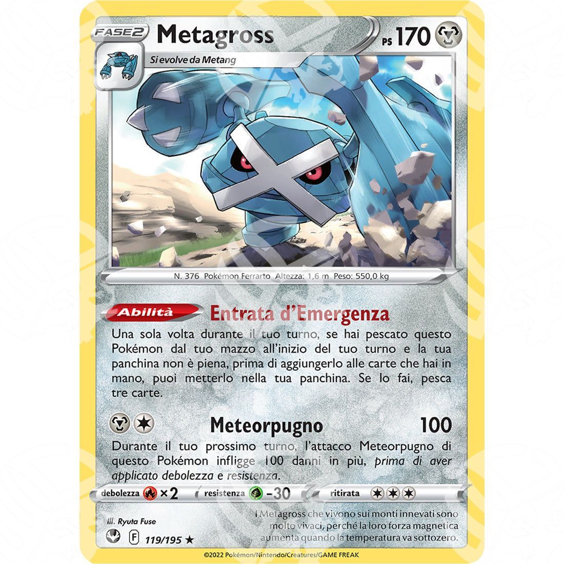 Tempesta Argentata - Metagross - Holo Rare 119/195 - Warcard - Tempesta Argentata - Metagross - Holo Rare 119/195 i prezzi più bassi sul mercato, solo da www.warcardshop.com! Carte singole, box, buste e mazzi.