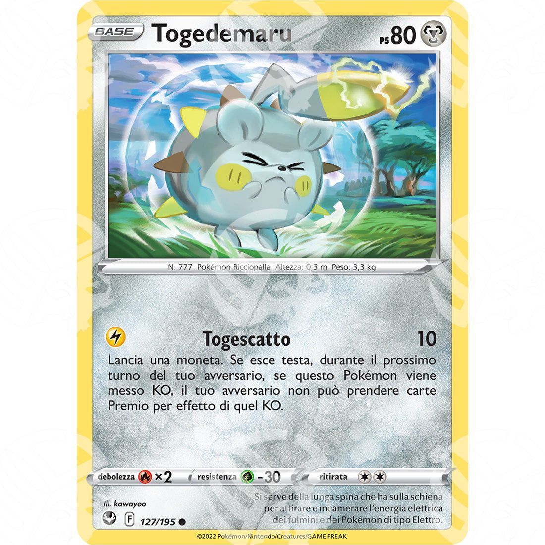 Tempesta Argentata - Togedemaru - 127/195 - Warcard - Tempesta Argentata - Togedemaru - 127/195 i prezzi più bassi sul mercato, solo da www.warcardshop.com! Carte singole, box, buste e mazzi.