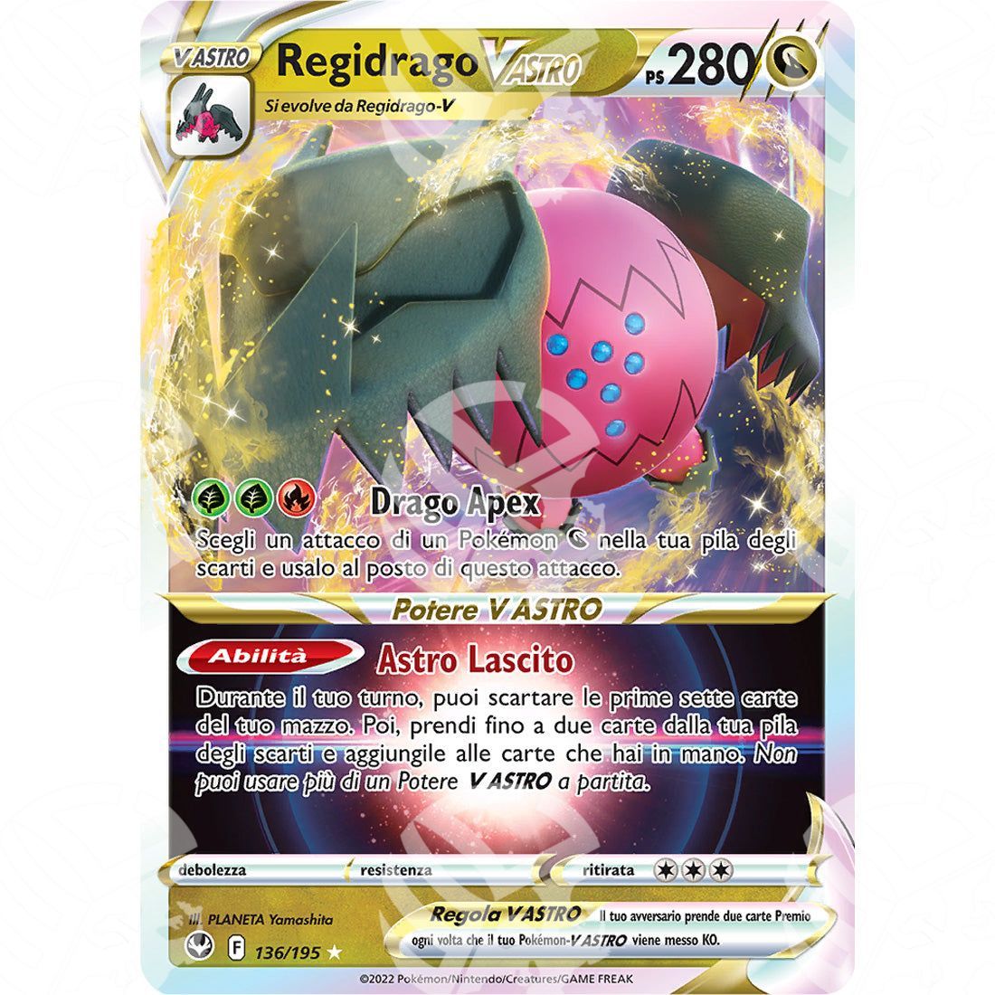 Tempesta Argentata - Regidrago VSTAR - Ultra Rare 136/195 - Warcard - Tempesta Argentata - Regidrago VSTAR - Ultra Rare 136/195 i prezzi più bassi sul mercato, solo da www.warcardshop.com! Carte singole, box, buste e mazzi.