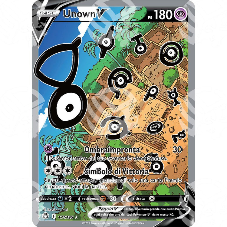 Tempesta Argentata - Unown V - Ultra Rare 177/195 - Warcard - Tempesta Argentata - Unown V - Ultra Rare 177/195 i prezzi più bassi sul mercato, solo da www.warcardshop.com! Carte singole, box, buste e mazzi.