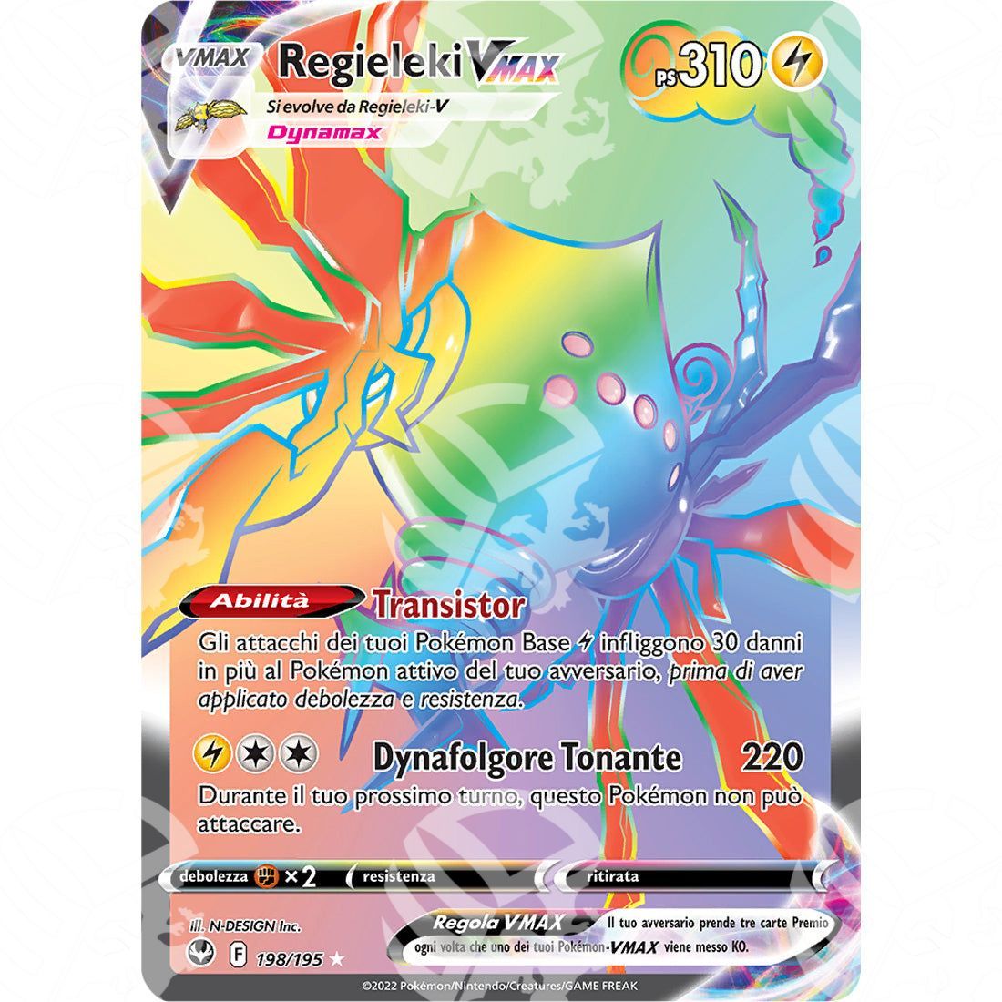 Tempesta Argentata - Regieleki VMAX - Secret Rare 198/195 - Warcard - Tempesta Argentata - Regieleki VMAX - Secret Rare 198/195 i prezzi più bassi sul mercato, solo da www.warcardshop.com! Carte singole, box, buste e mazzi.