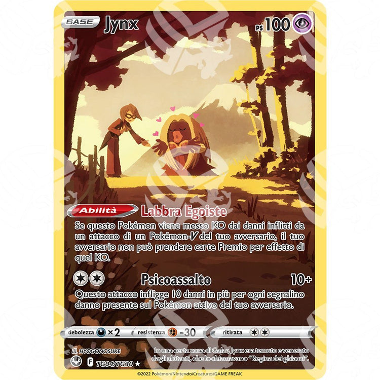 Tempesta Argentata - Jynx - Holo Rare TG04/TG30 - Warcard - Tempesta Argentata - Jynx - Holo Rare TG04/TG30 i prezzi più bassi sul mercato, solo da www.warcardshop.com! Carte singole, box, buste e mazzi.