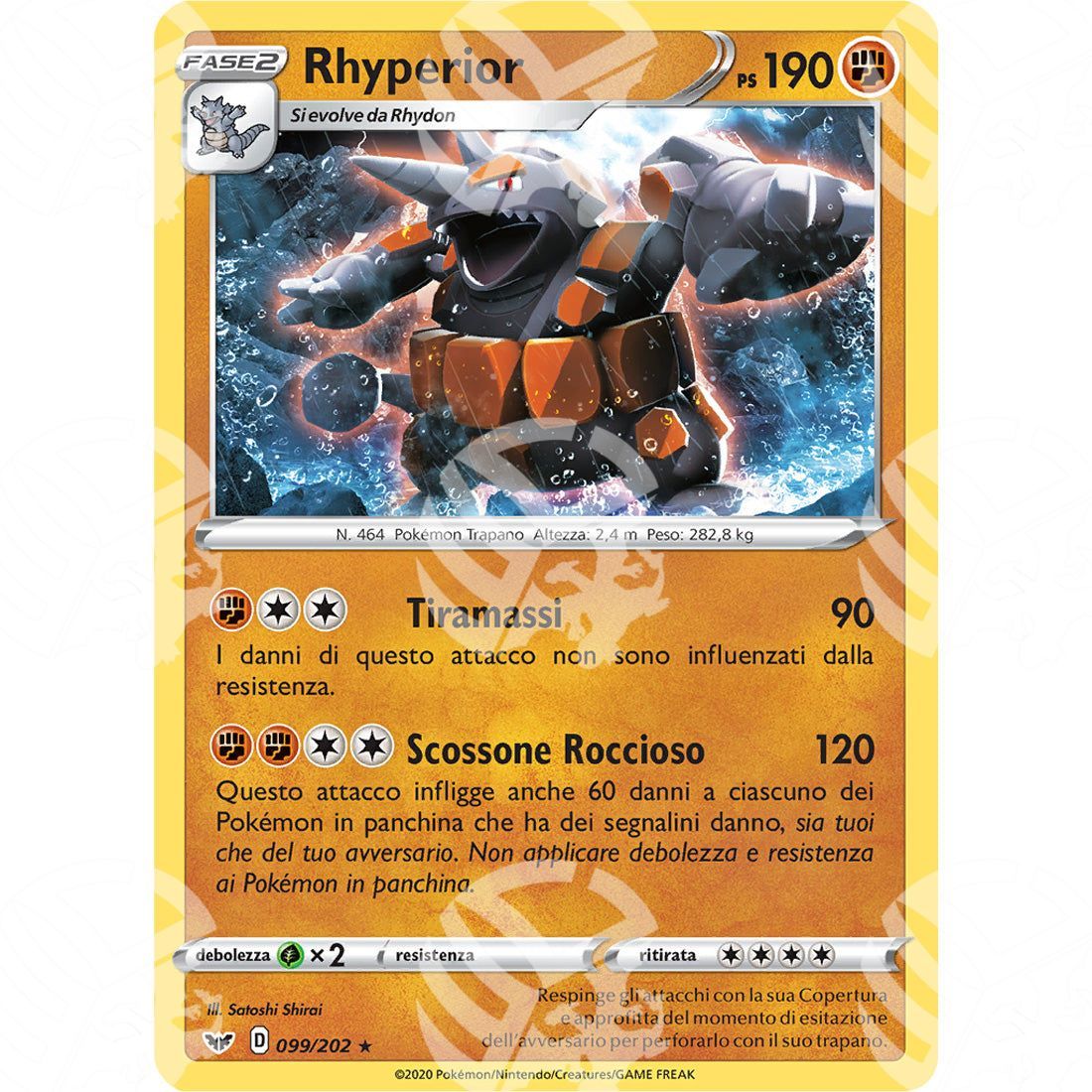 Spada & Scudo - Rhyperior - Holo Rare 99/202 - Warcard - Spada & Scudo - Rhyperior - Holo Rare 99/202 i prezzi più bassi sul mercato, solo da www.warcardshop.com! Carte singole, box, buste e mazzi.