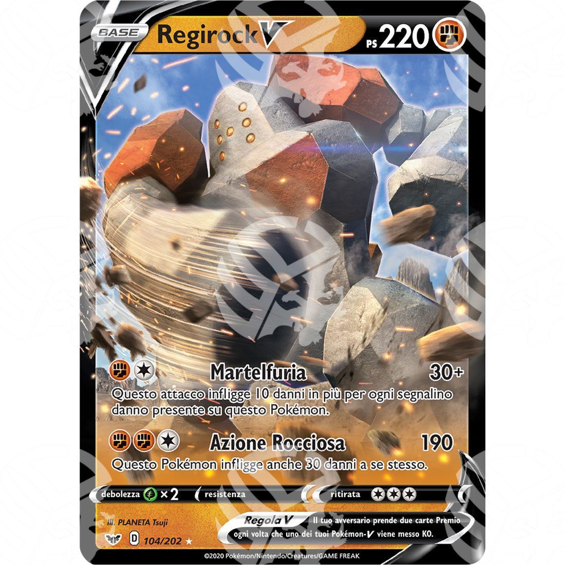 Spada & Scudo - Regirock V - 104/202 - Warcard - Spada & Scudo - Regirock V - 104/202 i prezzi più bassi sul mercato, solo da www.warcardshop.com! Carte singole, box, buste e mazzi.