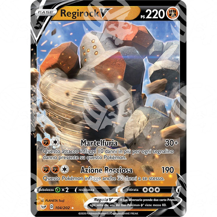 Spada & Scudo - Regirock V - 104/202 - Warcard - Spada & Scudo - Regirock V - 104/202 i prezzi più bassi sul mercato, solo da www.warcardshop.com! Carte singole, box, buste e mazzi.