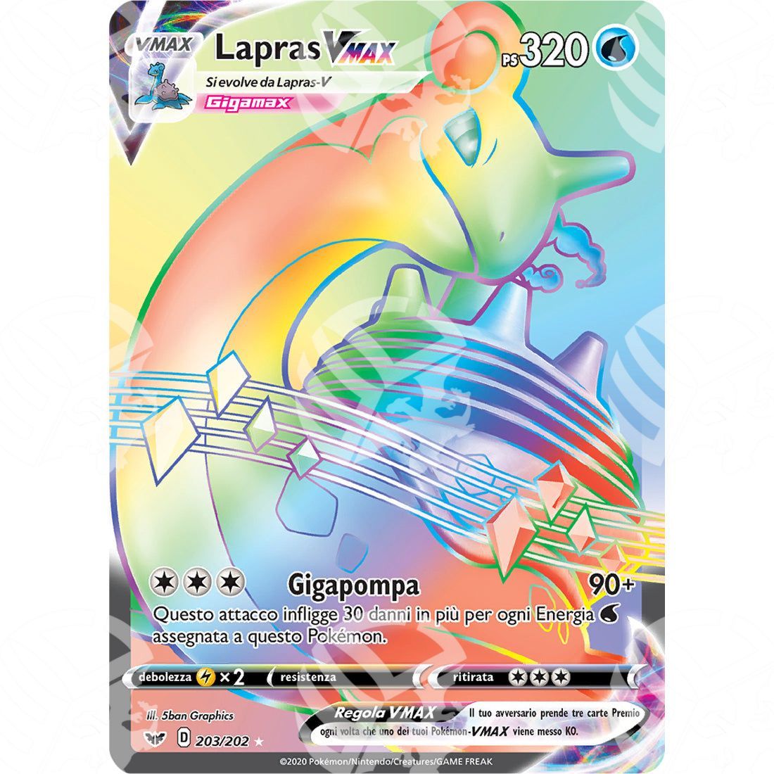 Spada & Scudo - Lapras VMAX - Rainbow 203/202 - Warcard - Spada & Scudo - Lapras VMAX - Rainbow 203/202 i prezzi più bassi sul mercato, solo da www.warcardshop.com! Carte singole, box, buste e mazzi.