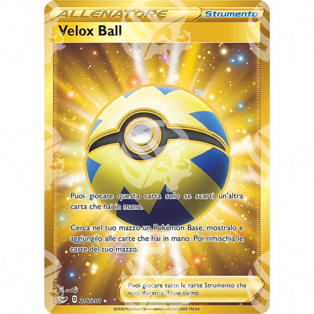 Spada & Scudo - Quick Ball - Secret Rare 216/202 - Warcard - Spada & Scudo - Quick Ball - Secret Rare 216/202 i prezzi più bassi sul mercato, solo da www.warcardshop.com! Carte singole, box, buste e mazzi.