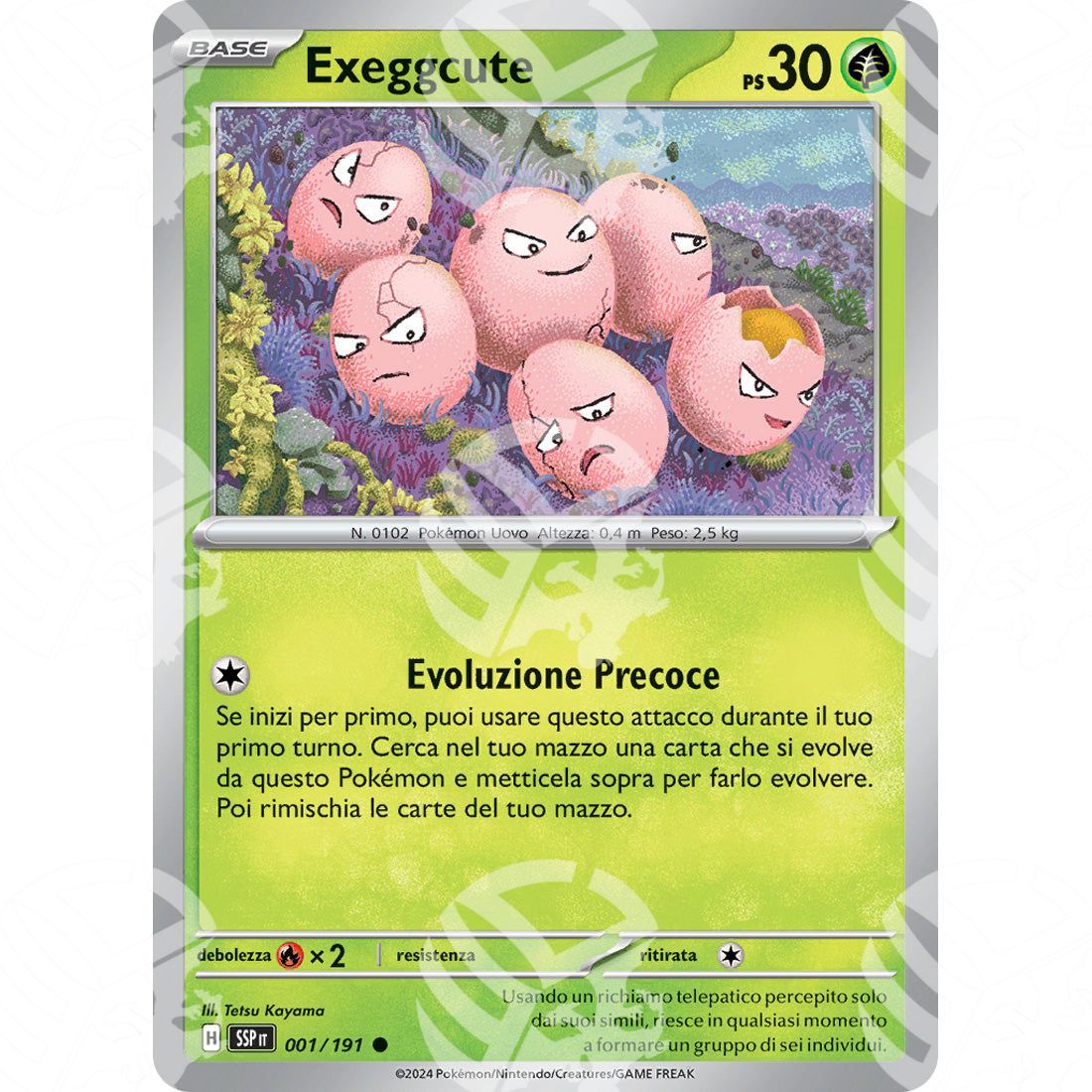 Scintille Folgoranti - Exeggcute - 001/191 - Warcard