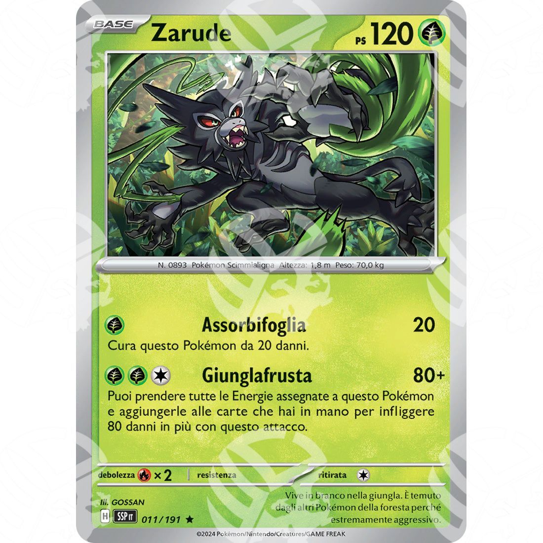 Scintille Folgoranti - Zarude - 011/191 - Warcard