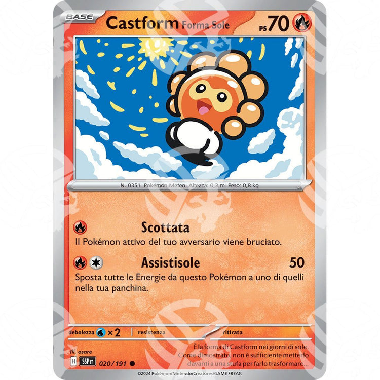 Scintille Folgoranti - Castform Sunny Form - 020/191 - Warcard