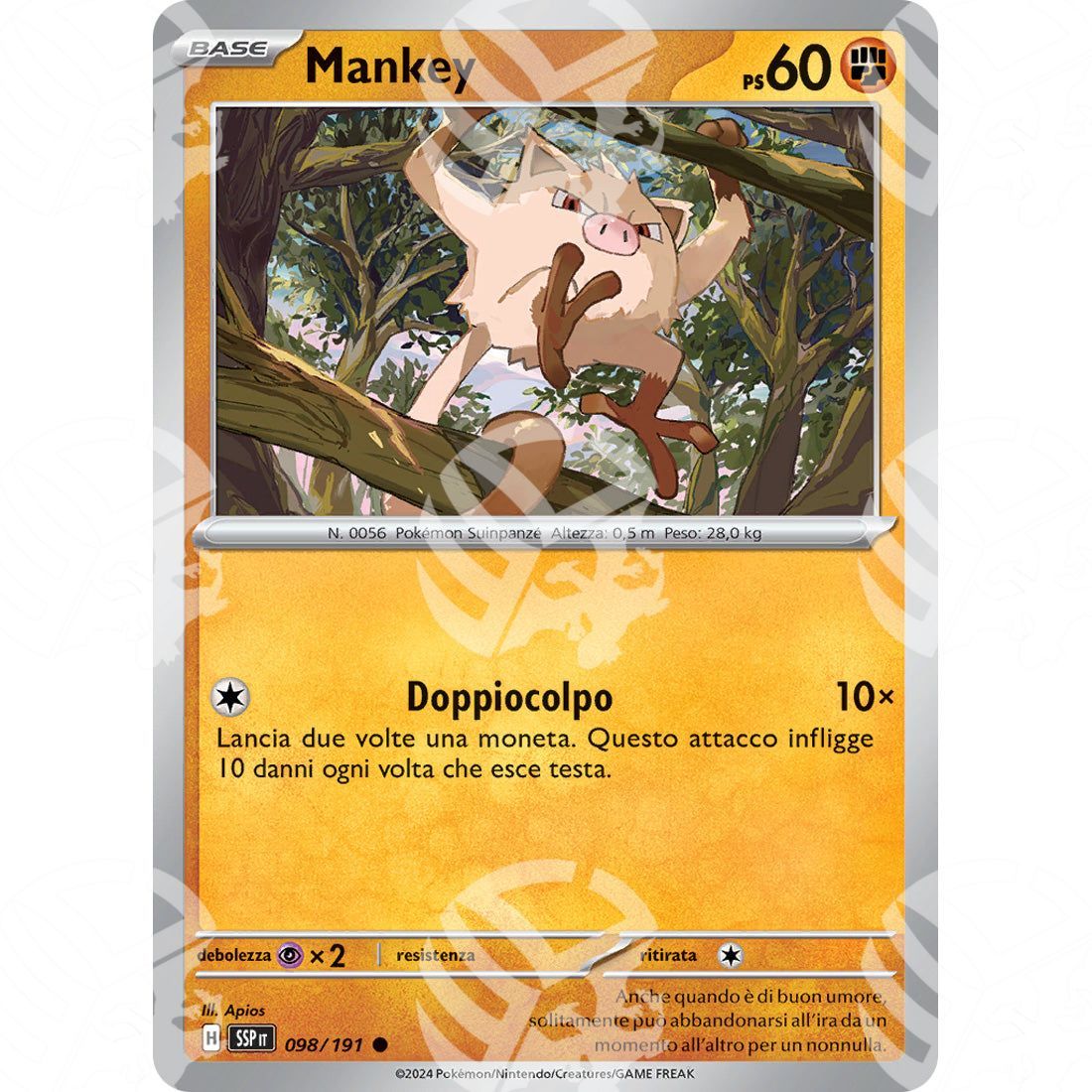 Scintille Folgoranti - Mankey - 098/191 - Warcard