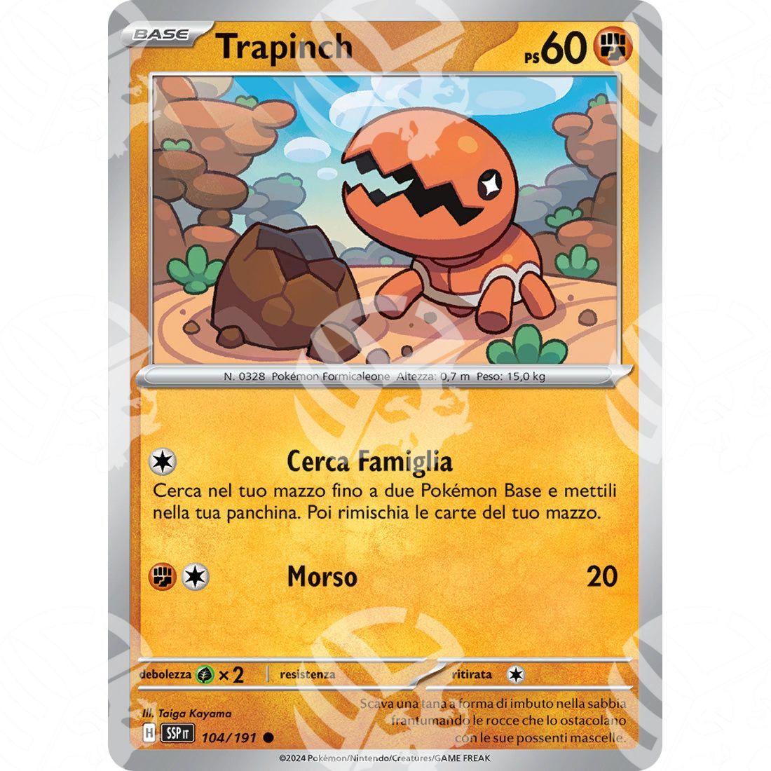 Scintille Folgoranti - Trapinch - 104/191 - Warcard