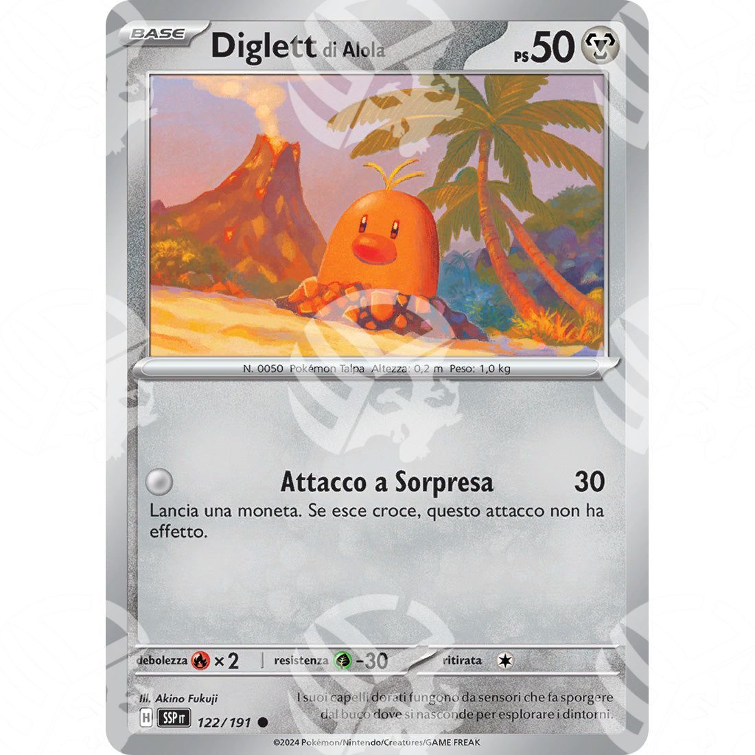 Scintille Folgoranti - Alolan Diglett - 122/191 - Warcard