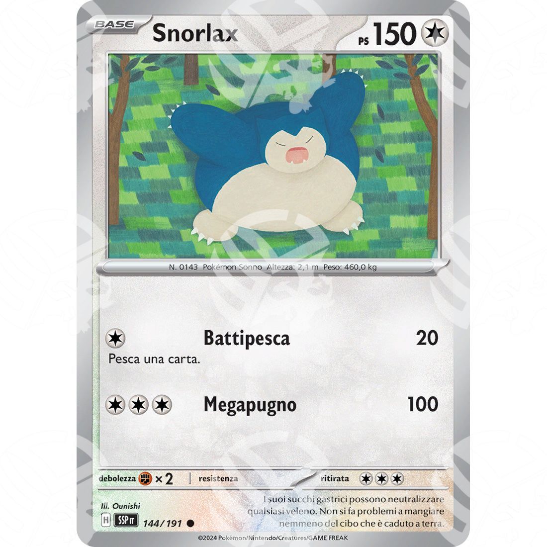 Scintille Folgoranti - Snorlax - 144/191 - Warcard