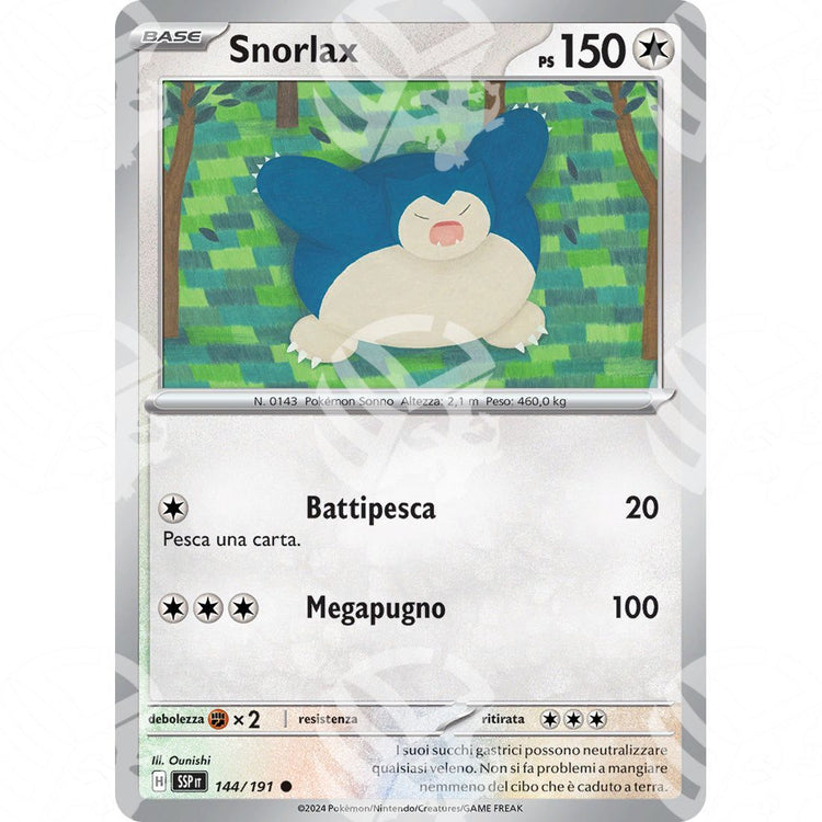 Scintille Folgoranti - Snorlax - 144/191 - Warcard