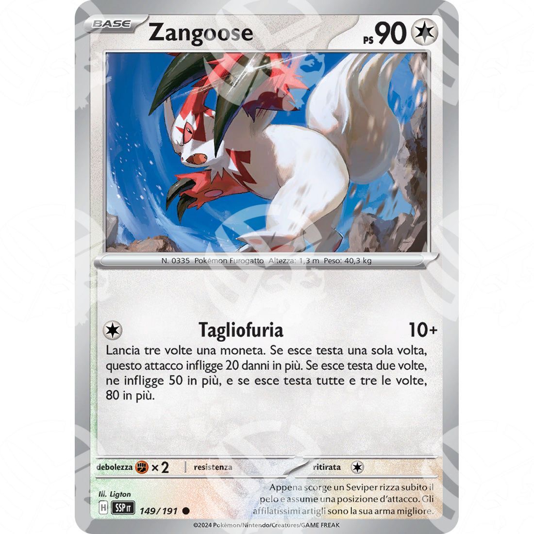 Scintille Folgoranti - Zangoose - 149/191 - Warcard