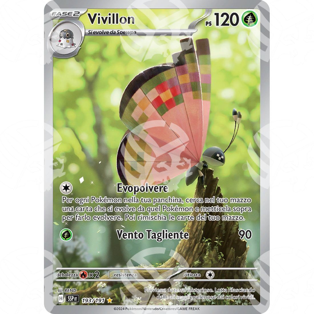 Scintille Folgoranti - Vivillon - Illustration Rare 193/191 - Warcard