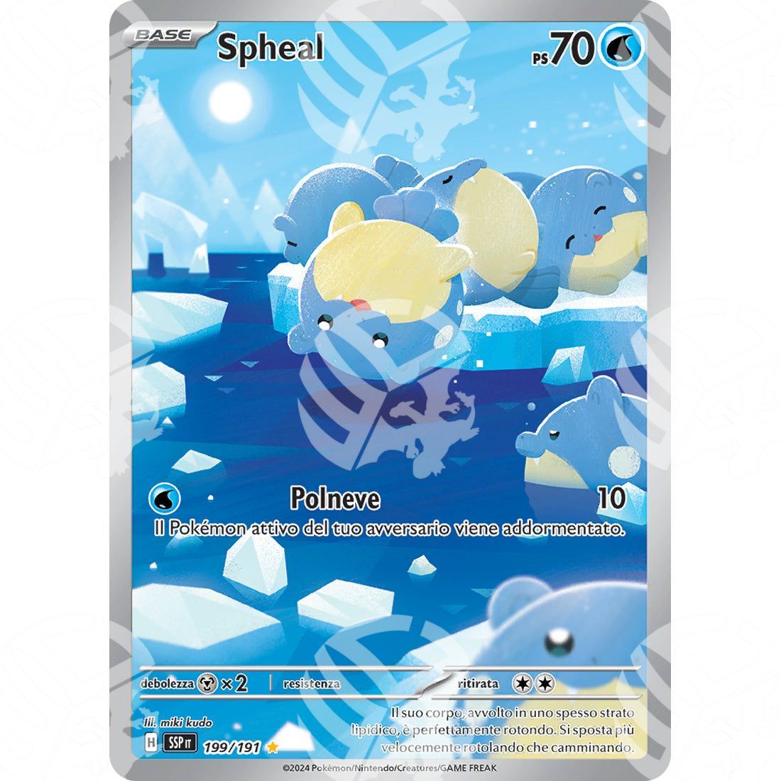 Scintille Folgoranti - Spheal - Illustration Rare 199/191 - Warcard