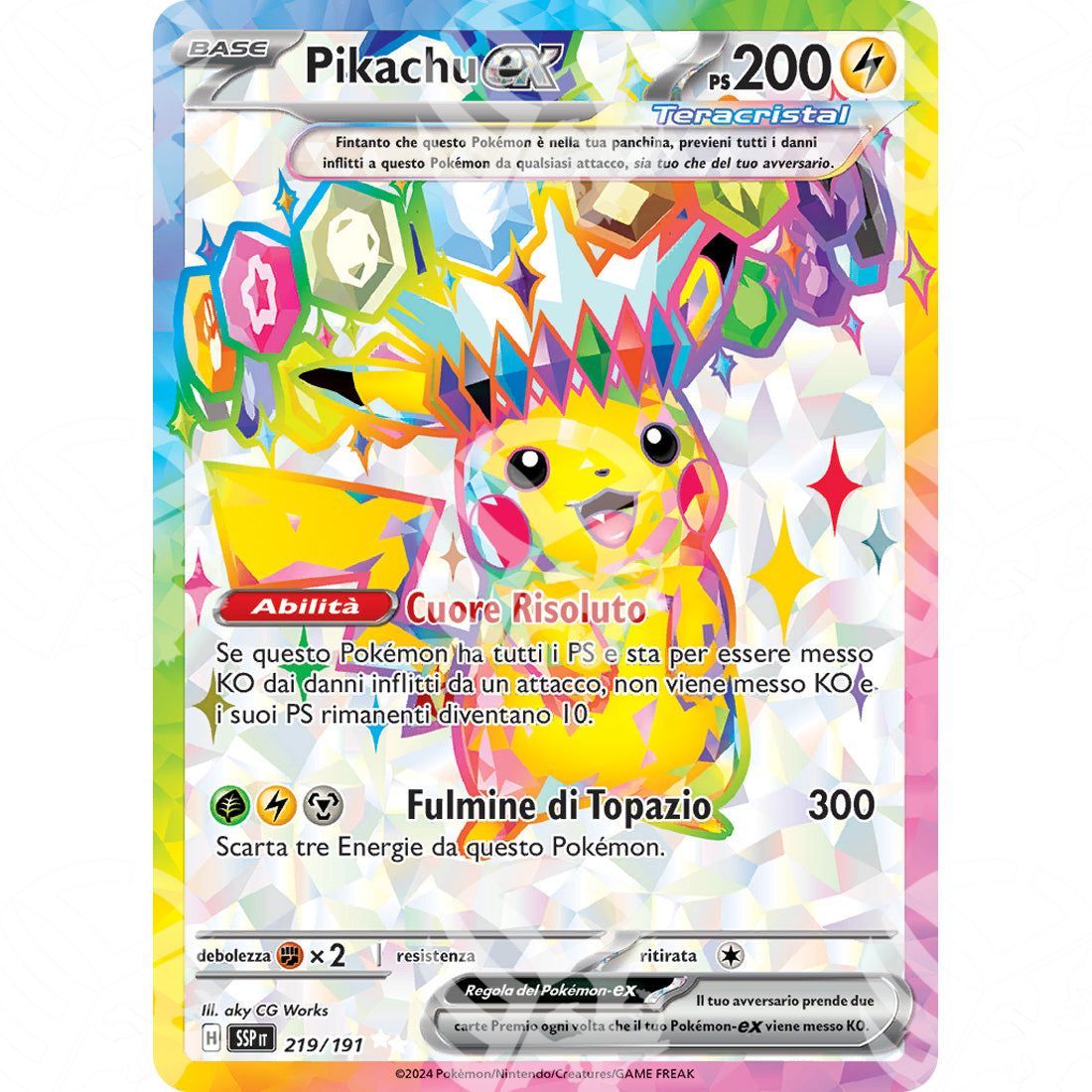 Scintille Folgoranti - Pikachu ex - Full-Art | 219/191 - Warcard