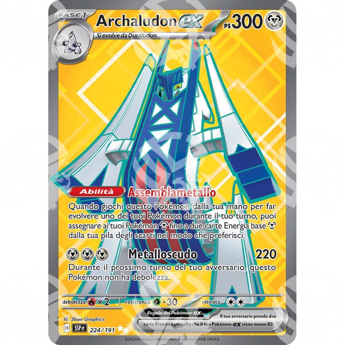 Scintille Folgoranti - Archaludon ex - Full-Art | 224/191 - Warcard