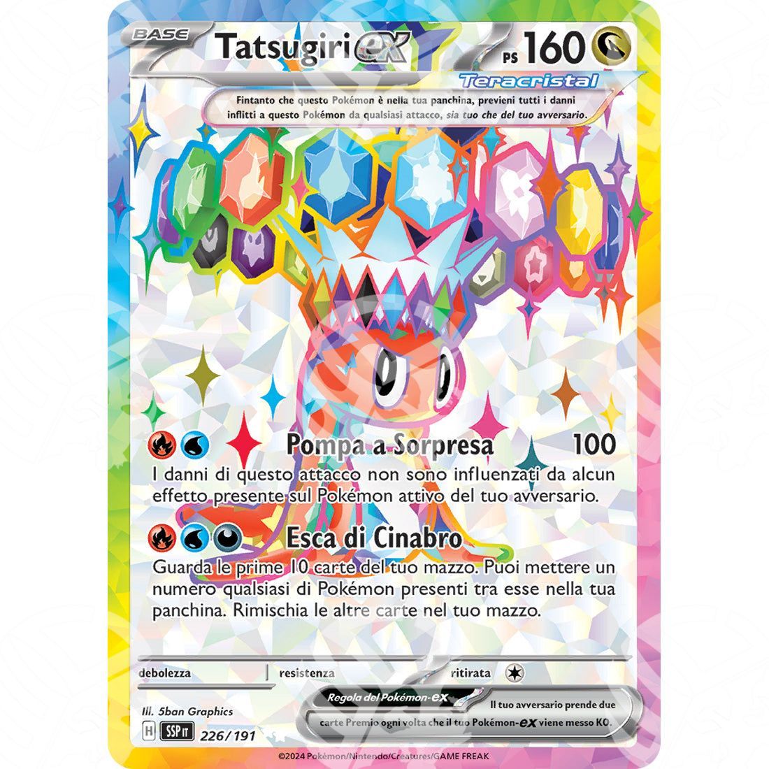 Scintille Folgoranti - Tatsugiri ex - Full-Art | 226/191 - Warcard