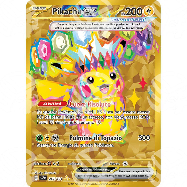 Scintille Folgoranti - Pikachu ex - Hyper Rare | 247/191 - Warcard