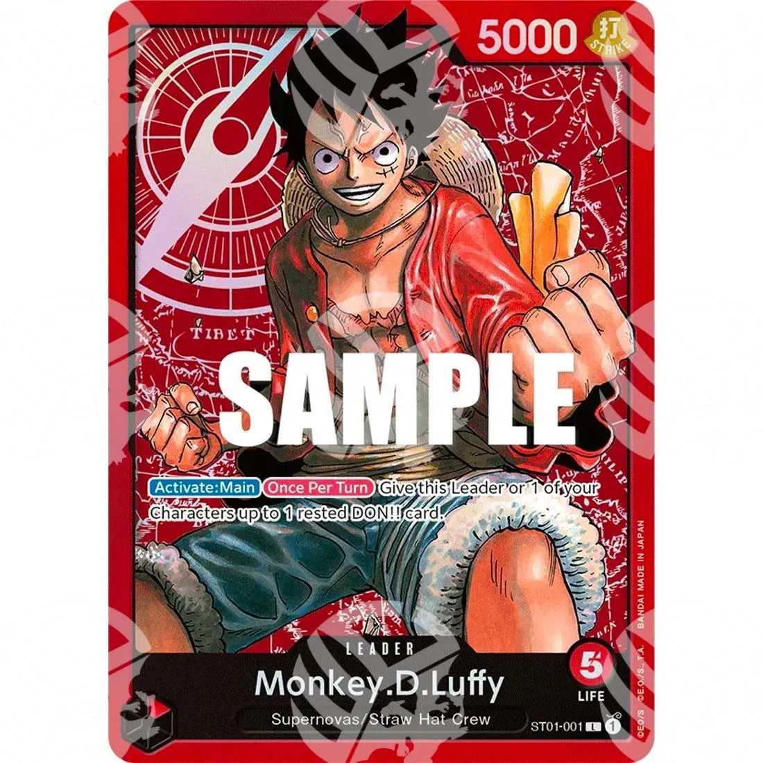 Starter Deck: Straw Hat Crew - Monkey.D.Luffy - First Print | Errata Card-ST01-001 -872