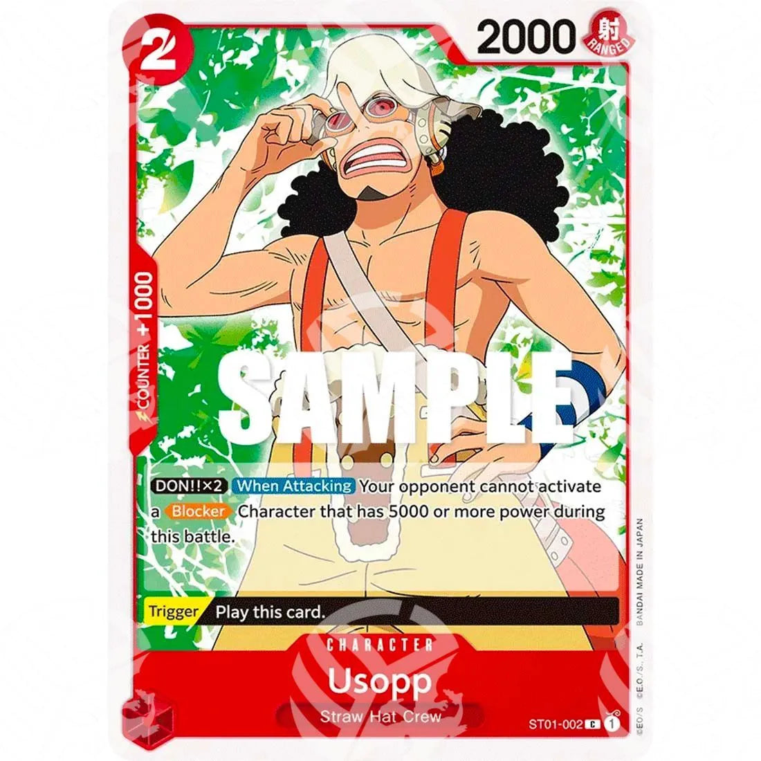 Starter Deck: Straw Hat Crew - Usopp - Super Pre-Release Stamp-ST01-002p -874