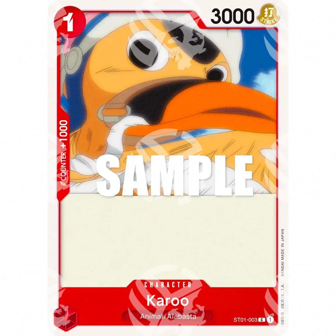 Starter Deck: Straw Hat Crew - Karoo - Super Pre-Release Stamp-ST01-003p -876