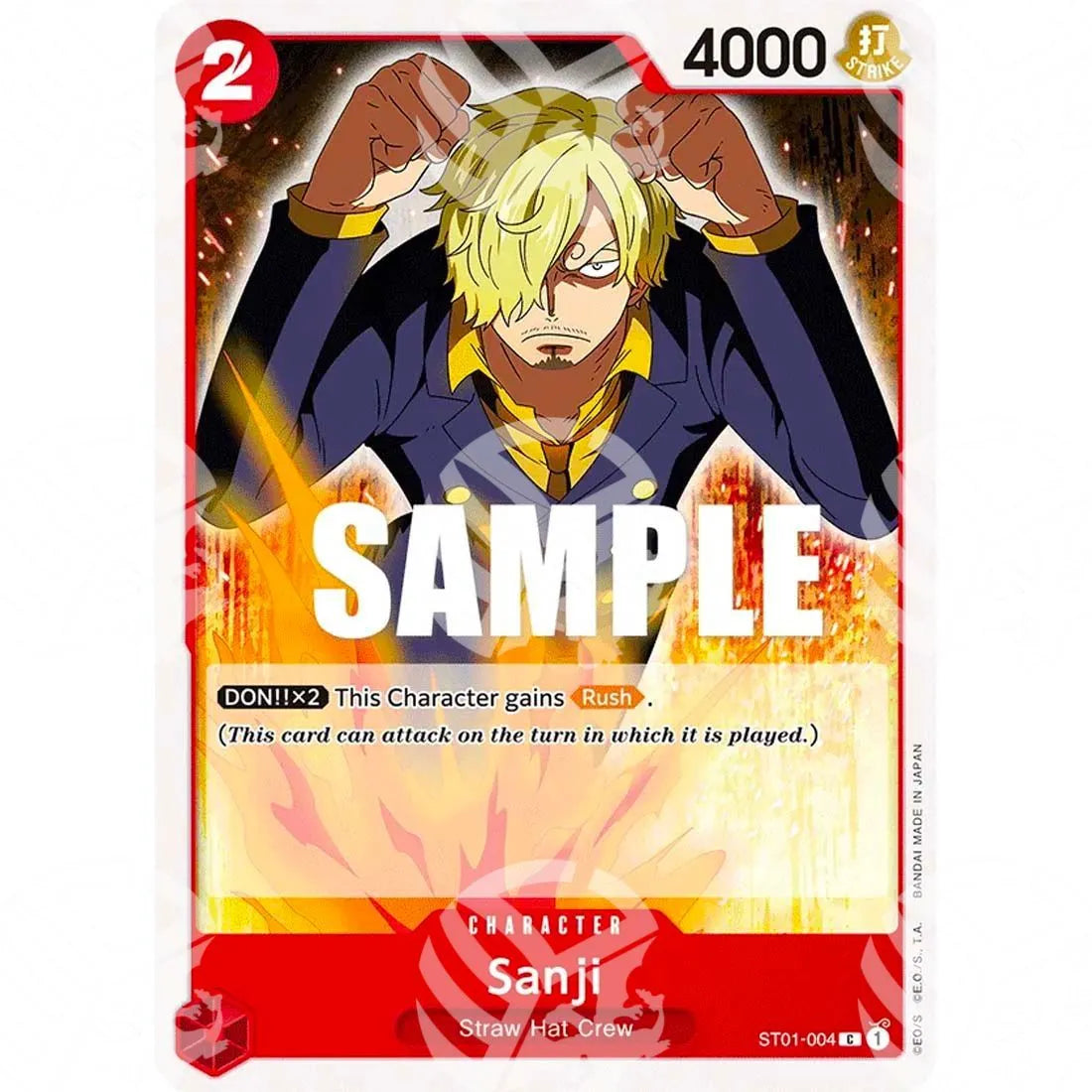 Starter Deck: Straw Hat Crew - Sanji - Super Pre-Release Stamp-ST01-004p -878