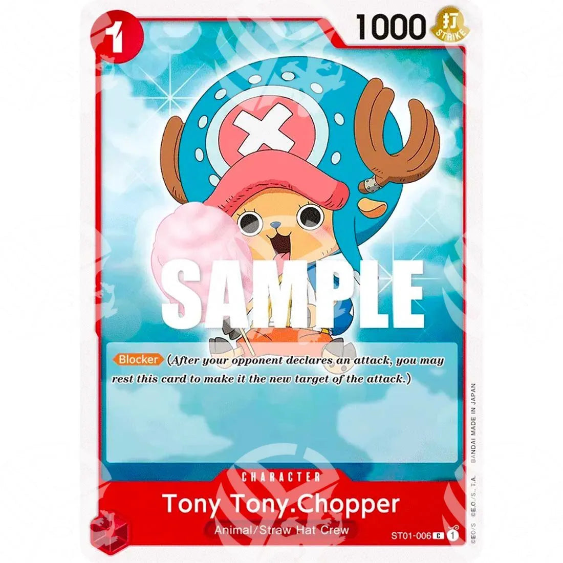 Starter Deck: Straw Hat Crew - Tony Tony.Chopper - Super Pre-Release Stamp-ST01-006p -883