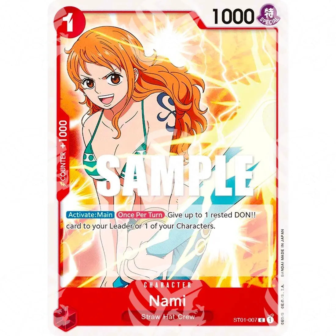 Starter Deck: Straw Hat Crew - Nami - Super Pre-Release Stamp-ST01-007p -885