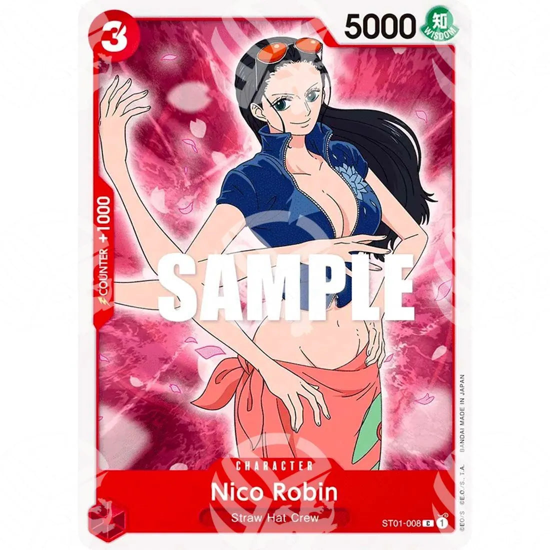 Starter Deck: Straw Hat Crew - Nico Robin - Super Pre-Release Stamp-ST01-008p -887