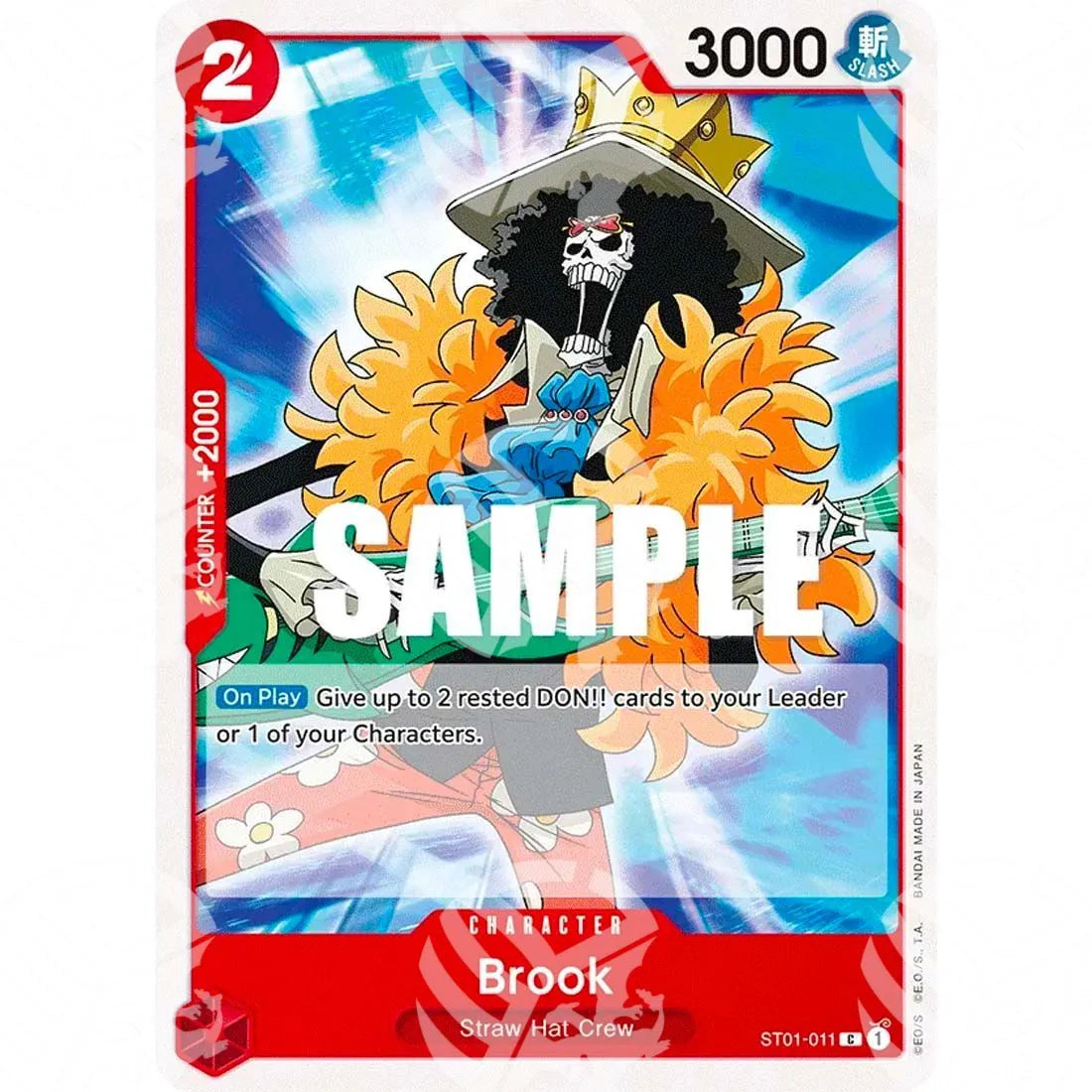 Starter Deck: Straw Hat Crew - Brook - Super Pre-Release Stamp-ST01-011p -225