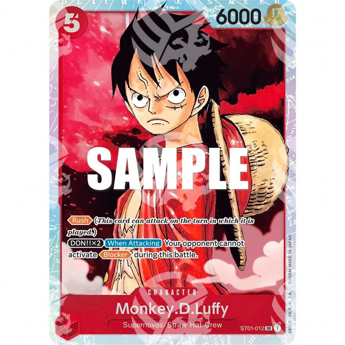 Starter Deck: Straw Hat Crew - Monkey.D.Luffy - Super Pre-Release Stamp-ST01-012p -227