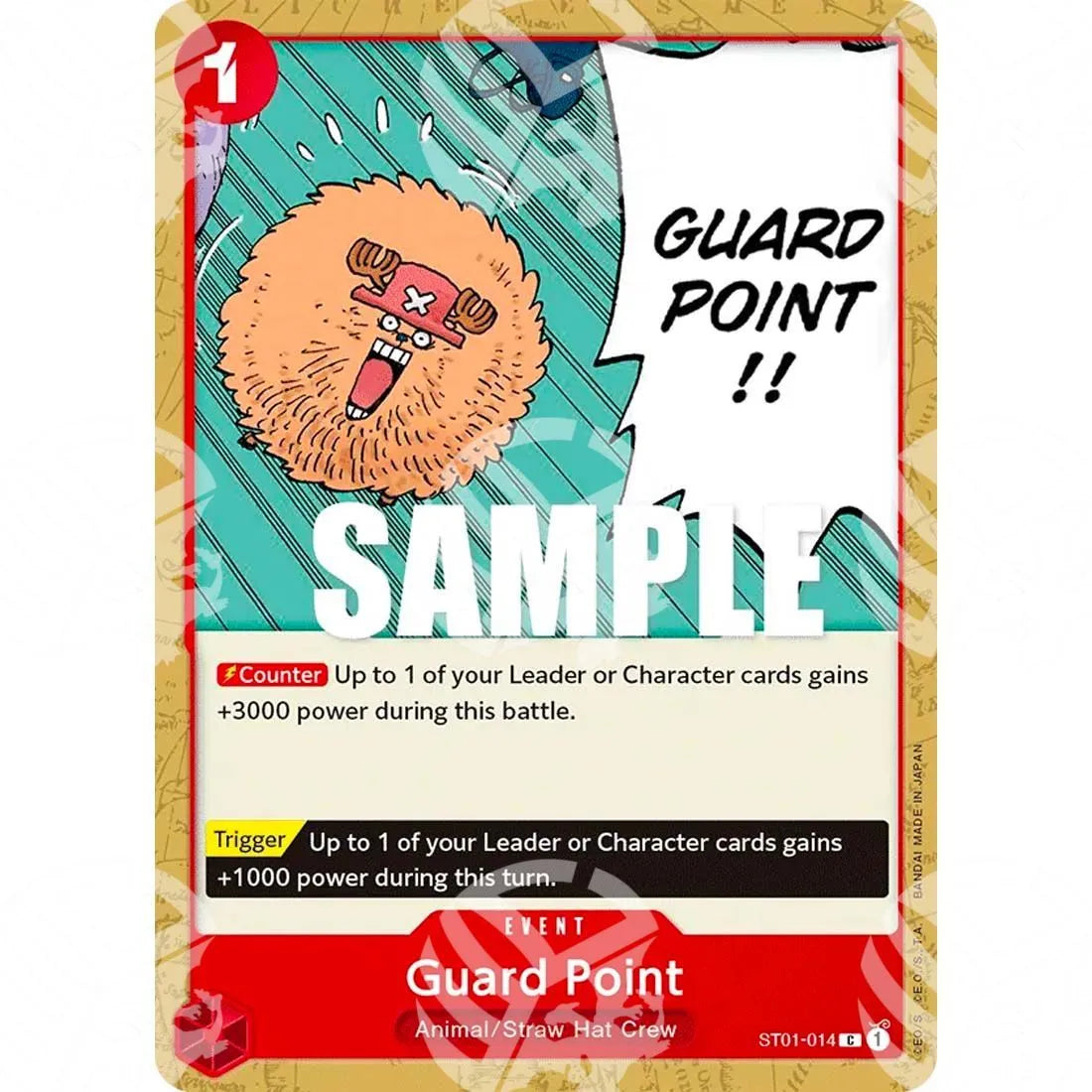 Starter Deck: Straw Hat Crew - Guard Point - Super Pre-Release Stamp-ST01-014p -232