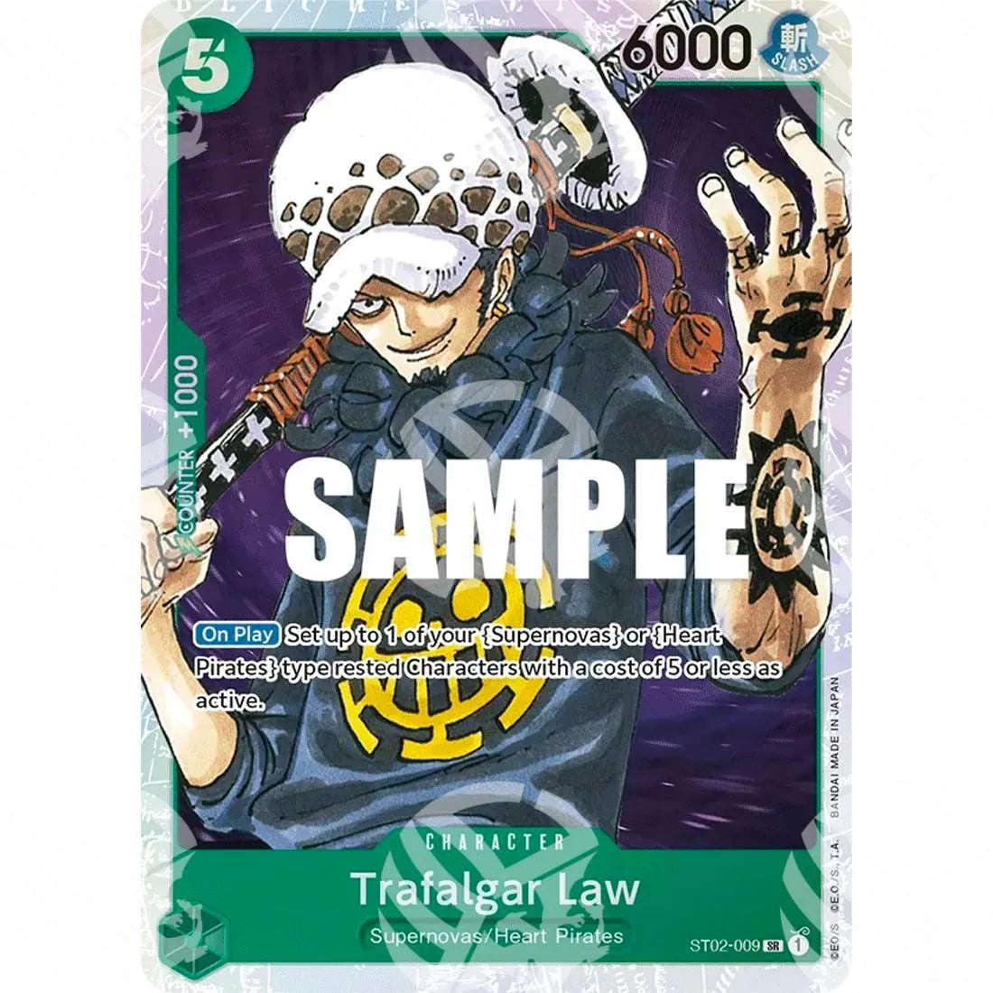 Starter Deck: Worst Generation - Trafalgar Law - Super Pre-Release Stamp-ST02-009p -264