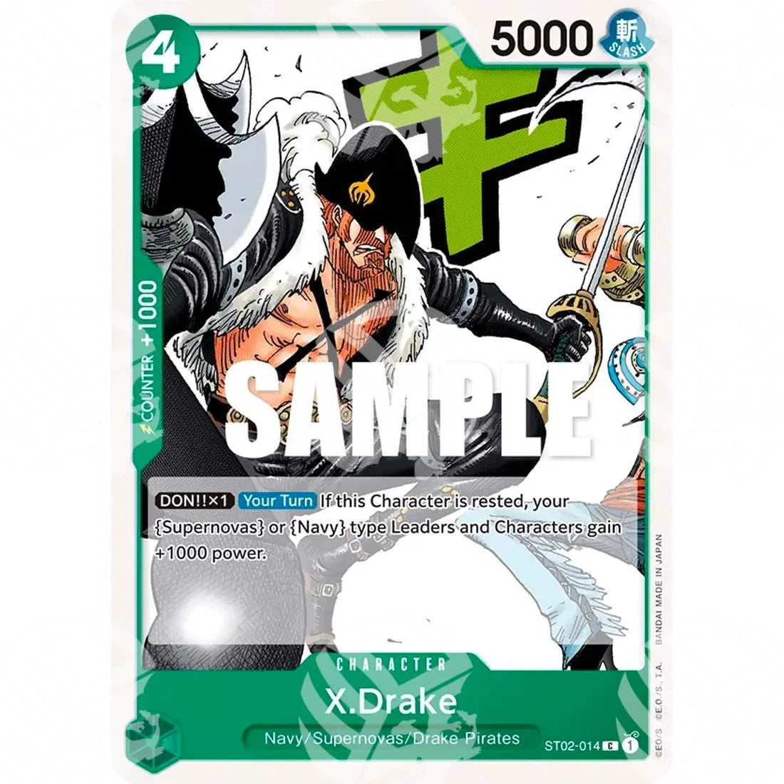 Starter Deck: Worst Generation - X.Drake - Super Pre-Release Stamp-ST02-014p -278
