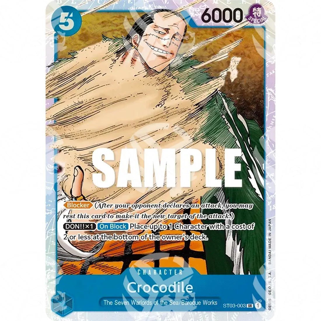 Starter Deck: The Seven Warlords of the Sea - Crocodile - Super Pre-Release Stamp-ST03-003p -301