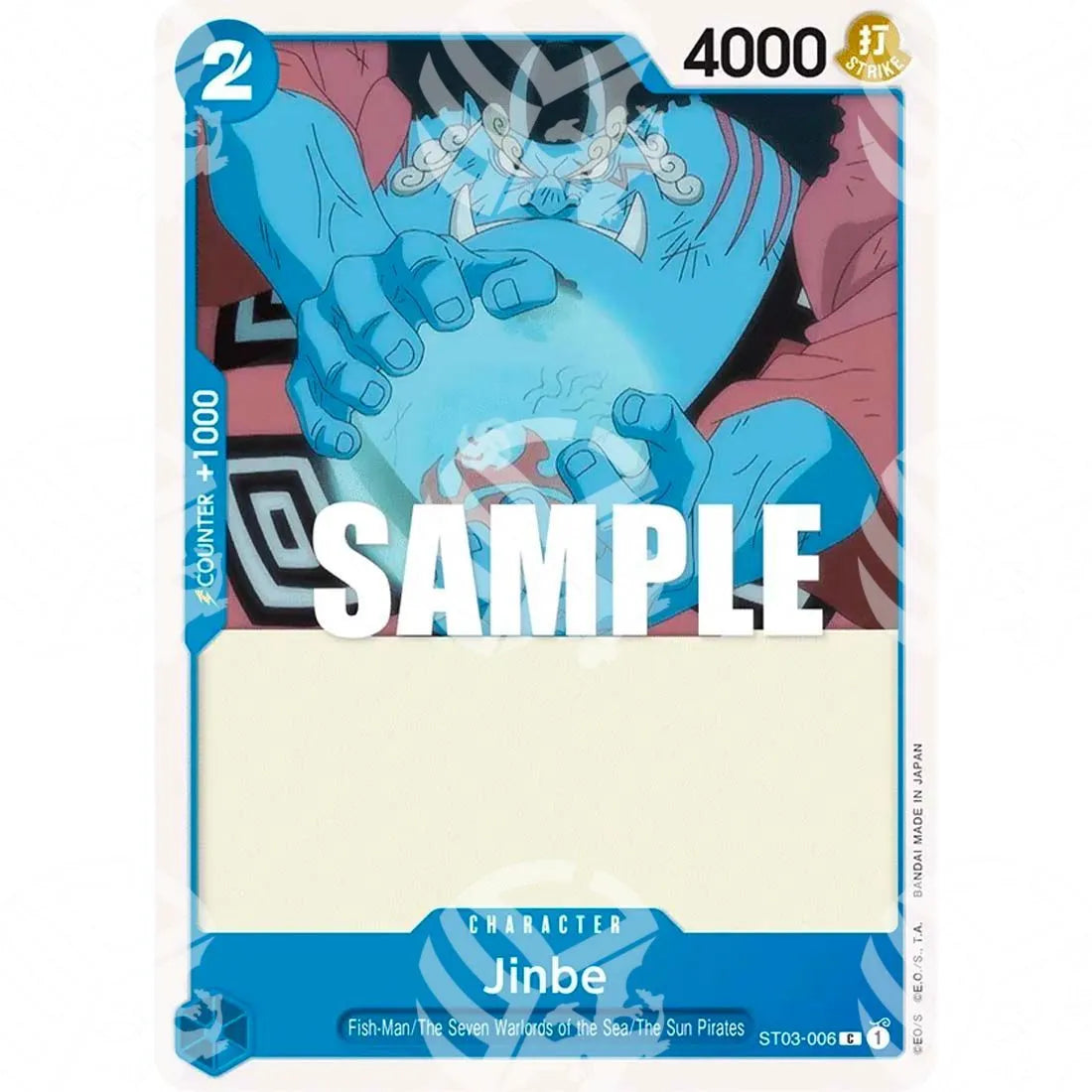 Starter Deck: The Seven Warlords of the Sea - Jinbe - Super Pre-Release Stamp-ST03-006p -307