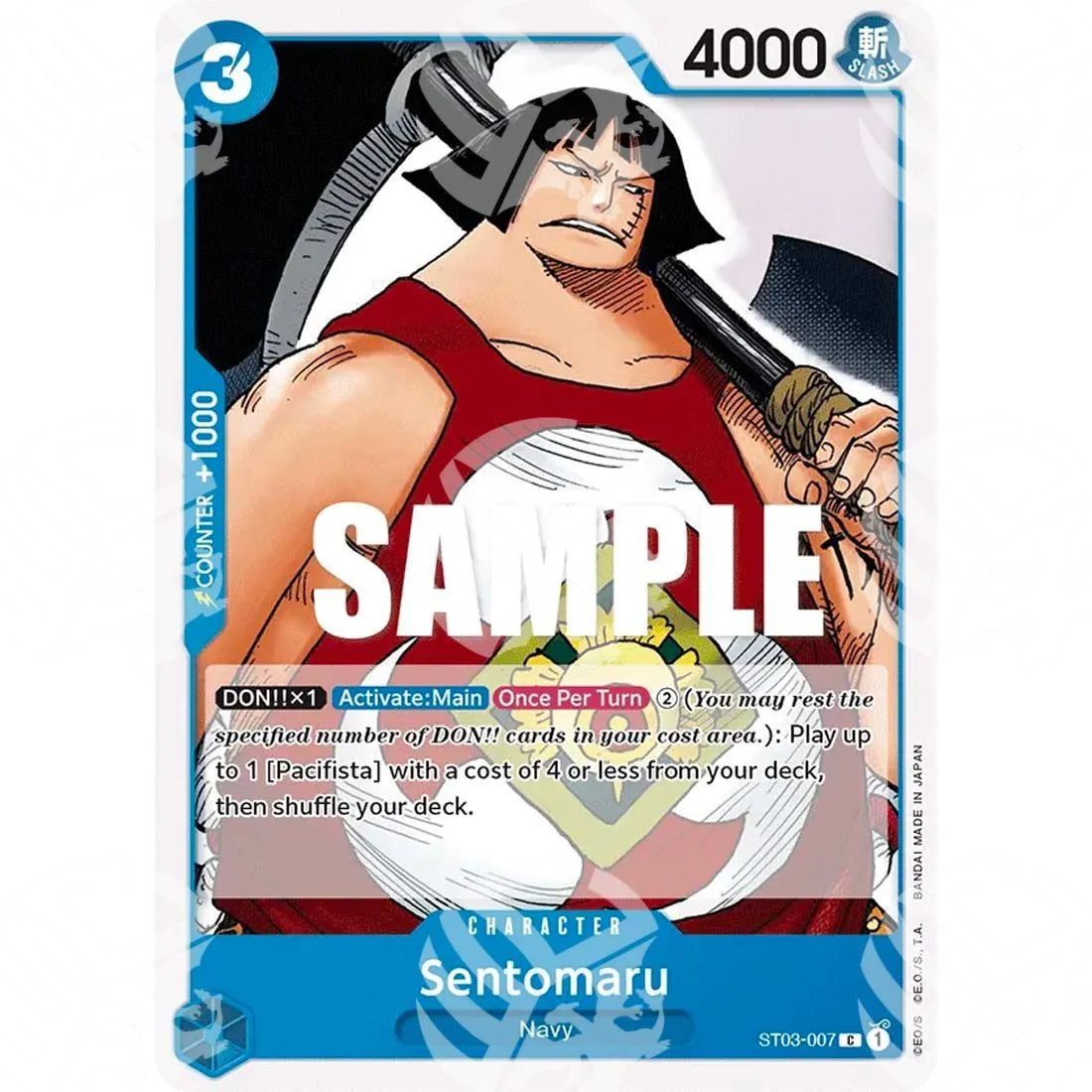 Starter Deck: The Seven Warlords of the Sea - Sentomaru - Super Pre-Release Stamp-ST03-007p -309