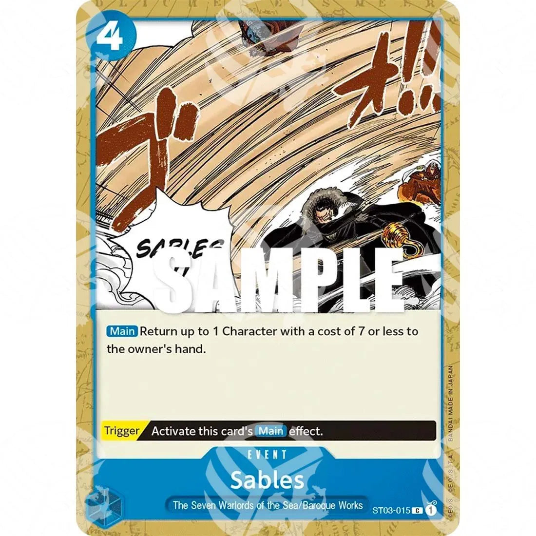 Starter Deck: The Seven Warlords of the Sea - Sables - Super Pre-Release Stamp-ST03-015p -325